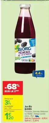 Carrefour Market Jus Bio BJORG offre