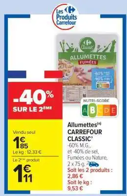 Carrefour Market ALLUMETTES CARREFOUR CLASSIC offre