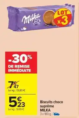 Carrefour Market Biscuits Choco Supreme Milka offre