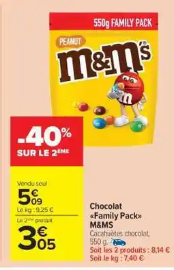 Carrefour Market Chocolat Family Pack M&M'S offre