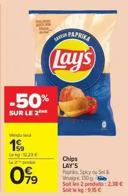 Carrefour Market CHIPS “LAY’S” offre