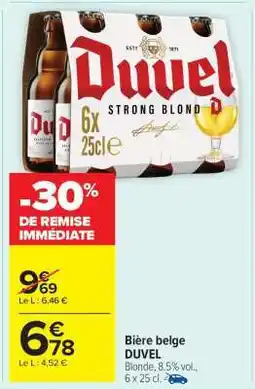 Carrefour Market BIÈRE BELGE 'DUVEL' offre