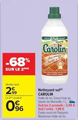 Carrefour Market Nettoyant Sol Carolin offre
