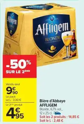 Carrefour Market Bière d'Abbaye AFFLIGEM offre