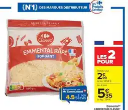 Carrefour Emmental Râpé Fondant offre