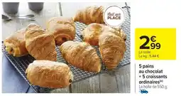 Carrefour 5 pains au chocolat + 5 croissants ordinaires offre