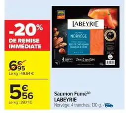 Carrefour Saumon fumé offre