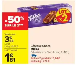 Carrefour Gâteaux Choco MILKA offre