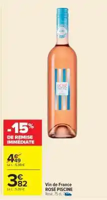 Carrefour Vin de France Rosé Piscine offre
