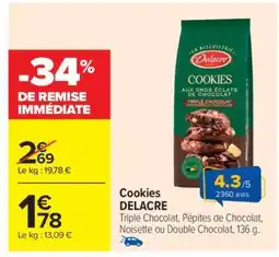 Carrefour Cookies Delacre offre