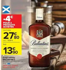 Carrefour Scotch whisky BALLANTINE'S offre