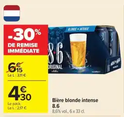 Carrefour BIÈRE BLONDE INTENSE '8.6' offre