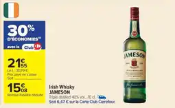 Carrefour Irish whisky JAMESON offre