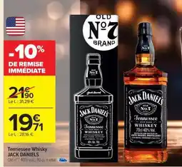 Carrefour Tennessee Whisky JACK DANIELS offre
