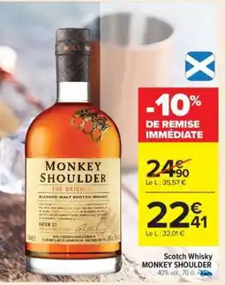 Carrefour Scotch Whisky MONKEY SHOULDER offre