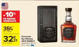 Carrefour Tennessee Rye Whiskey JACK DANIEL'S offre