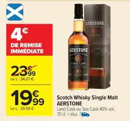 Carrefour Scotch Whisky Single Malt AERSTONE offre