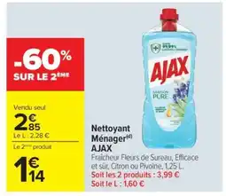 Carrefour NETTOYANT MENAGER AJAX offre