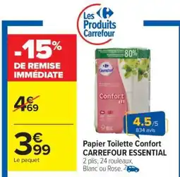 Carrefour Papier Toilette Confort CARREFOUR ESSENTIAL offre