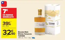 Carrefour Blended Malt Whisky Taïwanais YUSHAN offre