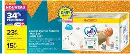 Carrefour Couches Douceur Naturelle 'Maxi Box' LOTUS BABY offre