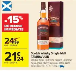Carrefour Scotch Whisky Single Malt TAMNAVULIN offre
