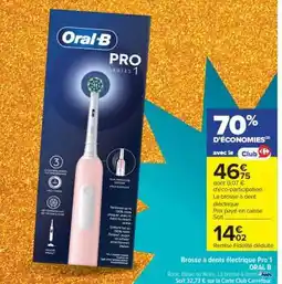 Carrefour Brosse à dents électrique Pro 1 ORAL B offre