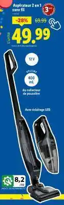 Lidl Aspirateur 2 en 1 sans fil offre