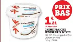 U Express Creme fraiche legere prix mini offre