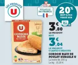 U Express Cordon bleu de poulet surgele u offre