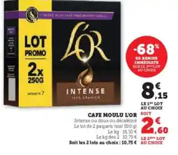 U Express Cafe moulu l'or offre