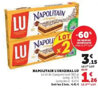 U Express Napolitain l'original lu offre