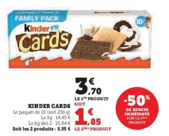 U Express Kinder cards offre
