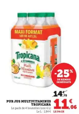 U Express Pur jus multivitamines tropicana offre