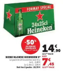 U Express Biere blonde heineken 5 offre