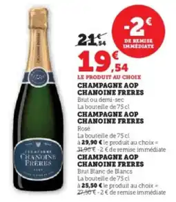 U Express Champagne aop chanoine freres offre