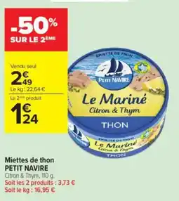 Carrefour Contact Miettes de thon petit navire offre