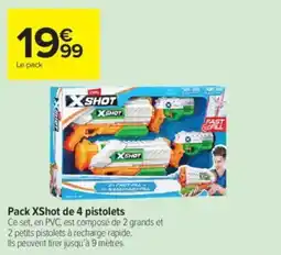 Carrefour Contact Pack xshot de 4 pistolets offre