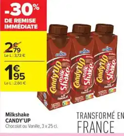 Carrefour Contact Milkshake candy'up offre