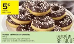 Carrefour Contact Plateau 12 donuts au chocolat offre