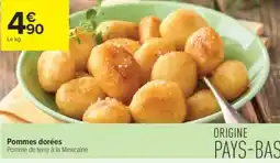 Carrefour Contact Pommes dorées offre