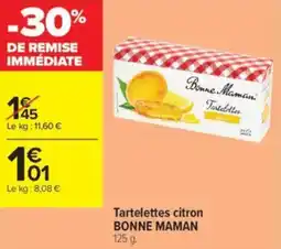 Carrefour Contact Tartelettes citron bonne maman offre