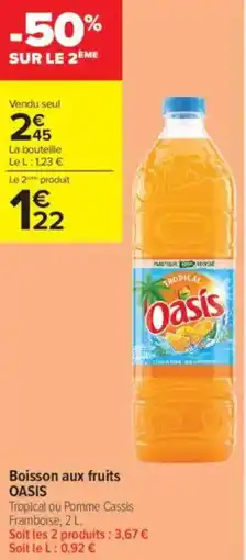 Carrefour Contact Boisson aux fruits oasis offre