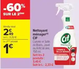 Carrefour Contact Nettoyant ménager cif offre