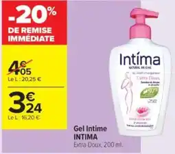 Carrefour Contact Gel intime intima offre
