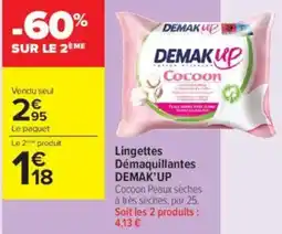 Carrefour Contact Lingettes démaquillantes demak'up offre