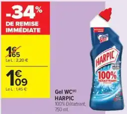 Carrefour Contact Gel wc harpic offre