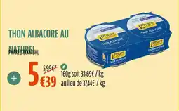 La Vie Claire Thon albacore au naturel offre