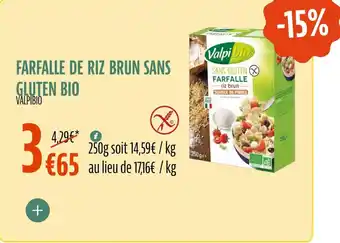 La Vie Claire Farfalle de riz brun sans gluten bio offre