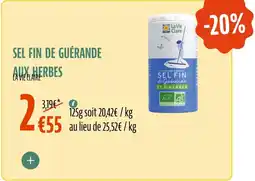 La Vie Claire Sel fin de guérande aux herbes offre